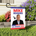Mike Rogers For Michigan Senate 2026 Garden Flag, Double Sided, 2026 Senate Flag, Elections Flag, Race Red White & Blue Flag
