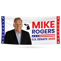 Mike Rogers For Michigan U.S. Senate Banner Sign, 13 oz Waterproof US Senate Election 2026, Senate Vinyl Banner With Metal Grommets