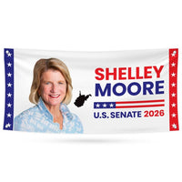 Shelley Moore Capito For West Virginia U.S. Senate Banner Sign, 13 oz Waterproof US Senate Election 2026 Vinyl Banner With Metal Grommets
