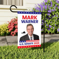 Mark Warner For Virginia Senate 2026 Garden Flag, Double Sided, 2026 Senate Flag, Elections Flag, Anti-Trump, Race Red White & Blue Flag