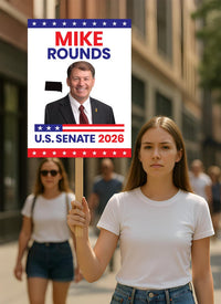 Mike Rounds For South Dakota Senate 2026 Election Sign, Republican Party, Political Campaign Sign, Senate Election 2026 Race Poster Sign