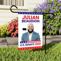 Julian Beaudion For South Dakota Senate 2026 Garden Flag, Double Sided, 2026 Senate Flag, Elections Flag, Race Red White & Blue Flag