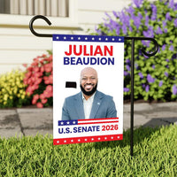 Julian Beaudion For South Dakota Senate 2026 Garden Flag, Double Sided, 2026 Senate Flag, Elections Flag, Race Red White & Blue Flag