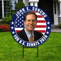 John E. Sununu For New Hampshire Senate 2026 Yard Sign, Corrugated Senate Elections, Race Red White & Blue Yard Sign with Metal H-Stake