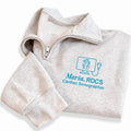 Custom RDCS Embroidered Quarter Zip Sweatshirt, Personalized Cardiac Sonographer Pullover, Ultrasound Tech Gift