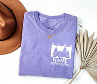 Custom Camp Shirt, Personalized Camping Pocket Tee, Family Camp Trip Shirt, Summer Camp Matching Outfit, Camp Name Vacation Tee