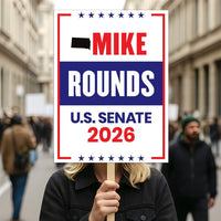 Mike Rounds For South Dakota Senate 2026 Election Sign, Republican Party, Political Campaign Sign, Senate Election 2026 Race Poster Sign