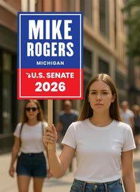 Mike Rogers For Michigan Senate 2026 Election Sign, Political Campaign Sign, Senate Election 2026 Race Poster Sign