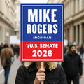 Mike Rogers For Michigan Senate 2026 Election Sign, Political Campaign Sign, Senate Election 2026 Race Poster Sign