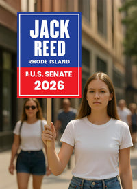 Jack Reed For Rhode Island Senate 2026 Election Sign, Anti-Trump Sign, Political Campaign Sign, Senate Election 2026 Race Poster Sign