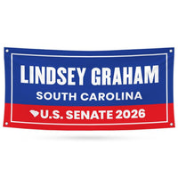 Lindsey Graham For South Carolina U.S. Senate Banner Sign, 13 oz Waterproof US Senate Election 2026 Vinyl Banner With Metal Grommets