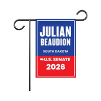 Julian Beaudion For South Dakota Senate 2026 Garden Flag, Double Sided, 2026 Senate Flag, Elections Flag, Race Red White & Blue Flag