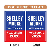 Shelley Moore Capito For West Virginia Senate 2026 Garden Flag, Double Sided, 2026 Senate Flag, Elections Flag, Race Red White & Blue Flag