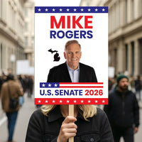 Mike Rogers For Michigan Senate 2026 Election Sign, Political Campaign Sign, Senate Election 2026 Race Poster Sign