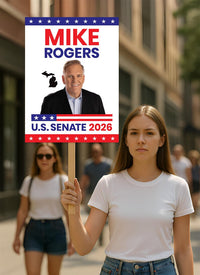 Mike Rogers For Michigan Senate 2026 Election Sign, Political Campaign Sign, Senate Election 2026 Race Poster Sign