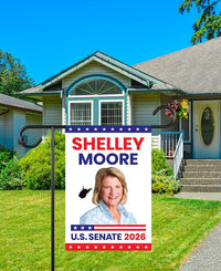 Shelley Moore Capito For West Virginia Senate 2026 Garden Flag, Double Sided, 2026 Senate Flag, Elections Flag, Race Red White & Blue Flag