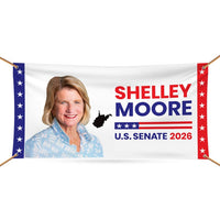Shelley Moore Capito For West Virginia U.S. Senate Banner Sign, 13 oz Waterproof US Senate Election 2026 Vinyl Banner With Metal Grommets