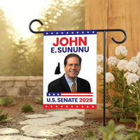 John E. Sununu For New Hampshire Senate 2026 Garden Flag, Double Sided, 2026 Senate Flag, Elections Flag, Race Red White & Blue Flag