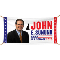 John E. Sununu For New Hampshire U.S. Senate Banner Sign, 13 oz Waterproof US Senate Election 2026, Senate Vinyl Banner With Metal Grommets