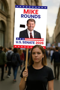 Mike Rounds For South Dakota Senate 2026 Election Sign, Republican Party, Political Campaign Sign, Senate Election 2026 Race Poster Sign