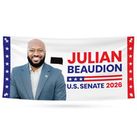 Julian Beaudion For South Dakota US Senate Banner Sign, 13 oz Waterproof US Senate Election 2026, Democrate Vinyl Banner With Metal Grommets
