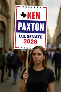 Ken Paxton For Texas Senate 2026 Election Sign, Republican Party, Political Campaign Sign, Senate Election 2026 Race Poster Sign