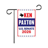 Ken Paxton For Texas Senate 2026 Garden Flag, Double Sided, 2026 Senate Flag, Elections Flag, Republican Sign, Race Red White & Blue Flag