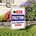 Ken Paxton For Texas Senate 2026 Garden Flag, Double Sided, 2026 Senate Flag, Elections Flag, Republican Sign, Race Red White & Blue Flag