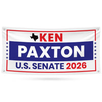 Ken Paxton For Texas U.S. Senate Banner Sign, 13 oz Waterproof US Senate Election 2026, Republican Party Vinyl Banner With Metal Grommets