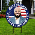Julian Beaudion For South Dakota Senate 2026 Yard Sign, Corrugated Senate Elections, Race Red White & Blue Yard Sign with Metal H-Stake