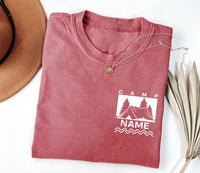 Custom Camp Shirt, Personalized Camping Pocket Tee, Family Camp Trip Shirt, Summer Camp Matching Outfit, Camp Name Vacation Tee