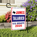 James Talarico For Texas Senate 2026 Garden Flag, Double Sided, 2026 Senate Flag, Elections Flag, Democratic Sign, Race Red White Blue Flag