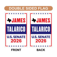 James Talarico For Texas Senate 2026 Garden Flag, Double Sided, 2026 Senate Flag, Elections Flag, Democratic Sign, Race Red White Blue Flag