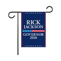 Rick Jackson For Georgia Governor 2026 Garden Flag, Double Sided, 2026 Governor Flag, Elections Flag, Race Red White & Blue Flag