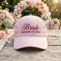 Monogrammed Baseball Hat, Personalized Embroidered Cap, Custom Initial Logo Hat, Bachelorette Party Hats, Bridesmaid & Club Gifts for Her
