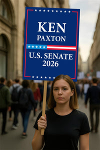Ken Paxton For Texas Senate 2026 Election Sign, Republican Party, Political Campaign Sign, Senate Election 2026 Race Poster Sign