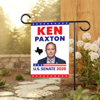 Ken Paxton For Texas Senate 2026 Garden Flag, Double Sided, 2026 Senate Flag, Elections Flag, Republican Sign, Race Red White & Blue Flag