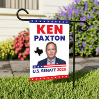 Ken Paxton For Texas Senate 2026 Garden Flag, Double Sided, 2026 Senate Flag, Elections Flag, Republican Sign, Race Red White & Blue Flag