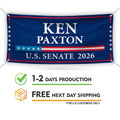 Ken Paxton For Texas U.S. Senate Banner Sign, 13 oz Waterproof US Senate Election 2026, Republican Party Vinyl Banner With Metal Grommets