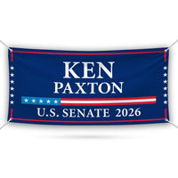 Ken Paxton For Texas U.S. Senate Banner Sign, 13 oz Waterproof US Senate Election 2026, Republican Party Vinyl Banner With Metal Grommets