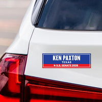 Ken Paxton For Texas Senate 2026 Car Magnet - Vote Ken Paxton Vehicle Magnet, Republican, Texas Senate Elections 2026 Magnet - 10" x 3"