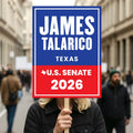 James Talarico For Texas Senate 2026 Election Sign, Democratic Party, Political Campaign Sign, Senate Election 2026 Race Poster Sign