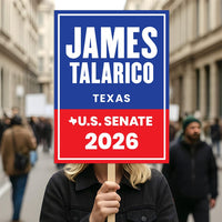 James Talarico For Texas Senate 2026 Election Sign, Democratic Party, Political Campaign Sign, Senate Election 2026 Race Poster Sign