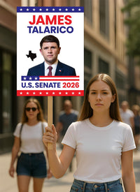 James Talarico For Texas Senate 2026 Election Sign, Democratic Party, Political Campaign Sign, Senate Election 2026 Race Poster Sign