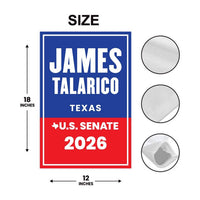 James Talarico For Texas Senate 2026 Garden Flag, Double Sided, 2026 Senate Flag, Elections Flag, Democratic Sign, Race Red White Blue Flag