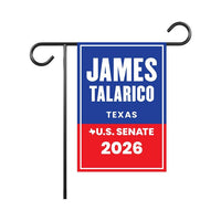 James Talarico For Texas Senate 2026 Garden Flag, Double Sided, 2026 Senate Flag, Elections Flag, Democratic Sign, Race Red White Blue Flag