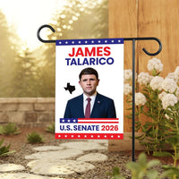 James Talarico For Texas Senate 2026 Garden Flag, Double Sided, 2026 Senate Flag, Elections Flag, Democratic Sign, Race Red White Blue Flag
