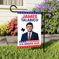 James Talarico For Texas Senate 2026 Garden Flag, Double Sided, 2026 Senate Flag, Elections Flag, Democratic Sign, Race Red White Blue Flag