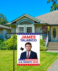 James Talarico For Texas Senate 2026 Garden Flag, Double Sided, 2026 Senate Flag, Elections Flag, Democratic Sign, Race Red White Blue Flag