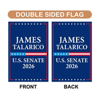 James Talarico For Texas Senate 2026 Garden Flag, Double Sided, 2026 Senate Flag, Elections Flag, Democratic Sign, Race Red White Blue Flag